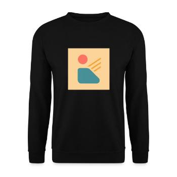 file 000000002cc0620a8d196ea3bb46e971 - Unisex Pullover - Schwarz - Vorne - Alina (178cm) & Michal (187cm)