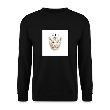Baby Tiger 02 - Unisex Pullover - Schwarz - Vorne - Alina (178cm) & Michal (187cm)