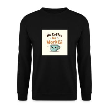 Flux Dev Vibrant minimalist tshirt illustration cf - Unisex Pullover - Schwarz - Vorne - Alina (178cm) & Michal (187cm)