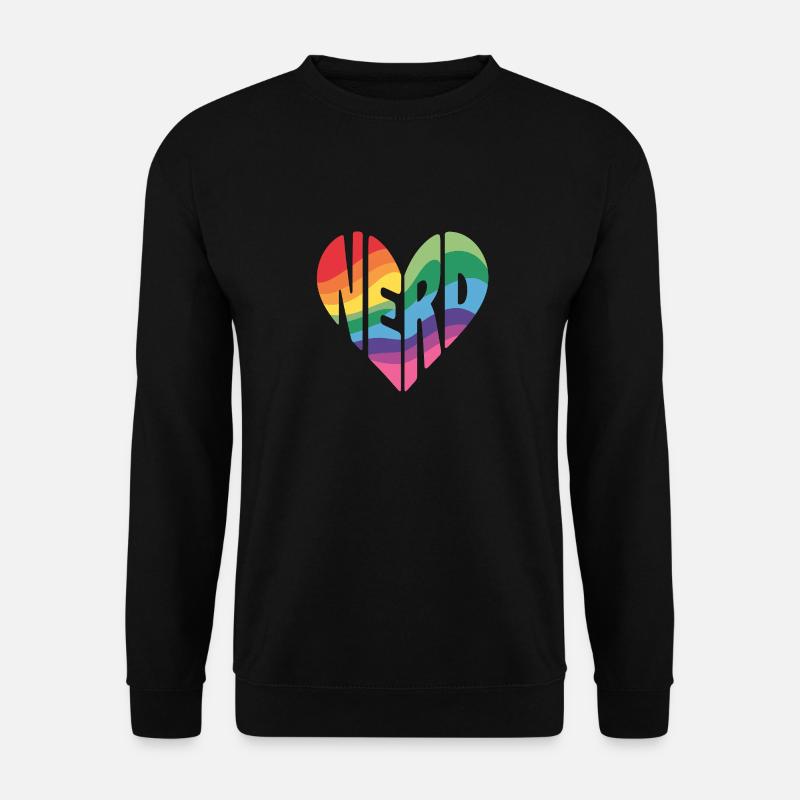 Nerd-Herz: Bunt und stolz drauf! - Unisex Pullover - Schwarz