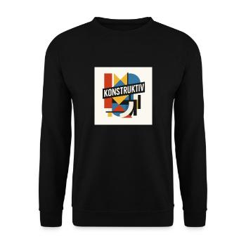 constructive - Unisex Sweatshirt - black - Front - Alina (178cm) & Michal (187cm)