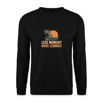 Less Monday More Summer - Unisex Pullover - Schwarz - Vorne - Alina (178cm) & Michal (187cm)