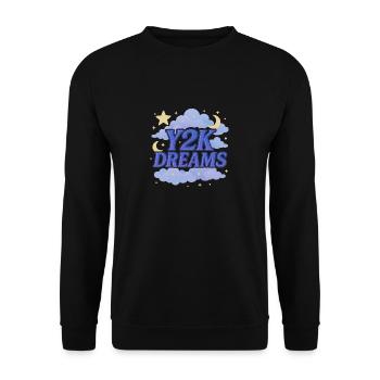 Y2k Fashion Clouds - Unisex Sweatshirt - black - Front - Alina (178cm) & Michal (187cm)