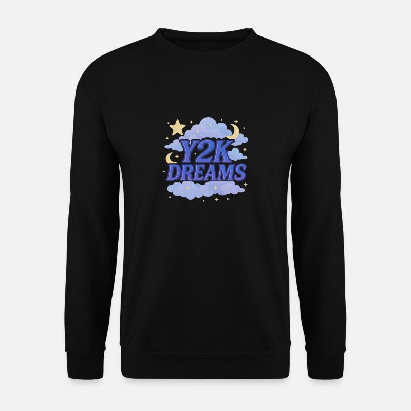 Y2k Fashion Clouds - Unisex Pullover - Schwarz
