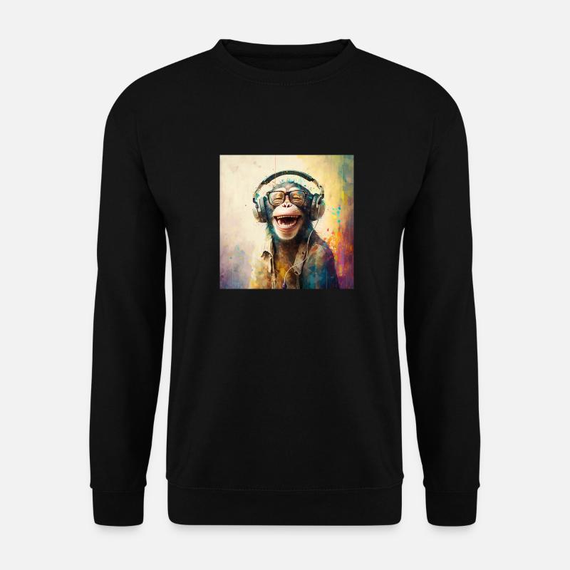 Crazy Monkey - Unisex Sweatshirt - black