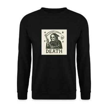 Faucheuse - Sweat-shirt Unisexe - noir - Devant - Alina (178cm) & Michal (187cm)