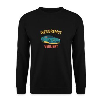 Qui freine perd - Sweat-shirt Unisexe - noir - Devant - Alina (178cm) & Michal (187cm)