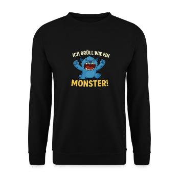 Folie du monstre rugissant - Sweat-shirt Unisexe - noir - Devant - Alina (178cm) & Michal (187cm)
