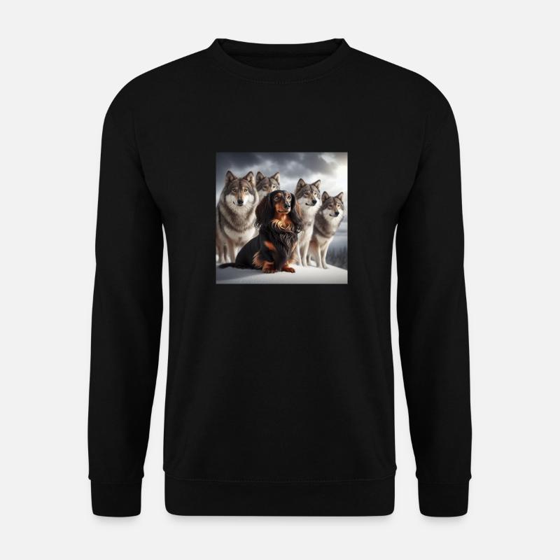 Rudelführer-Dackel - Unisex Pullover - Schwarz