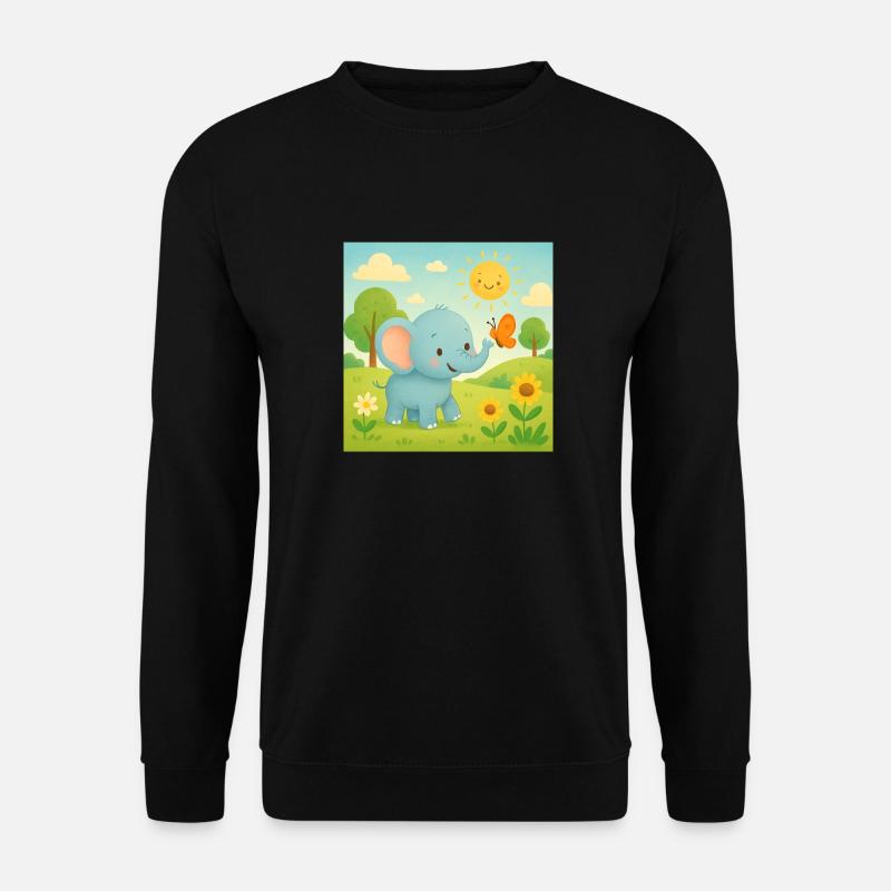 Elefant - Unisex Pullover - Schwarz