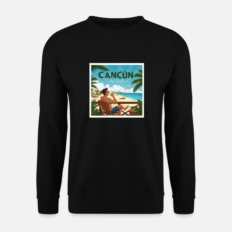 Karibikurlaub in Cancun - Unisex Pullover - Schwarz