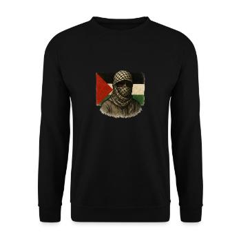 Résistance silencieuse – Portrait de Palestine - Sweat-shirt Unisexe - noir - Devant - Alina (178cm) & Michal (187cm)