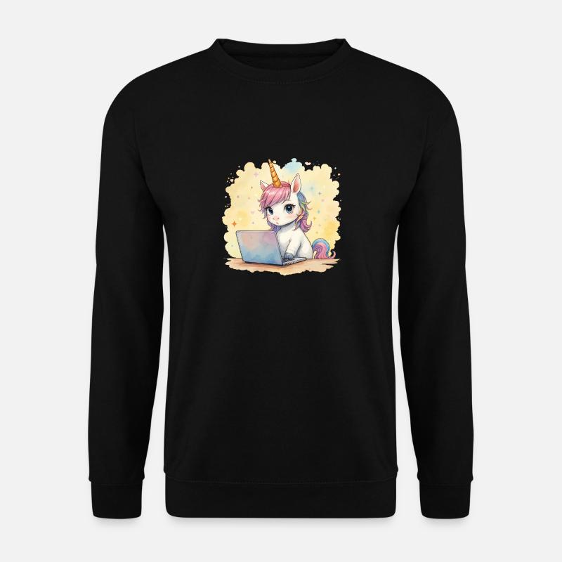 programmierendes Einhorn - Unisex Pullover - Schwarz