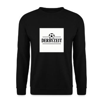 Derby! - Unisex Pullover - Schwarz - Vorne - Alina (178cm) & Michal (187cm)