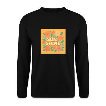 Sunshine - Ambiance florale rétro - Sweat-shirt Unisexe - noir - Devant - Alina (178cm) & Michal (187cm)