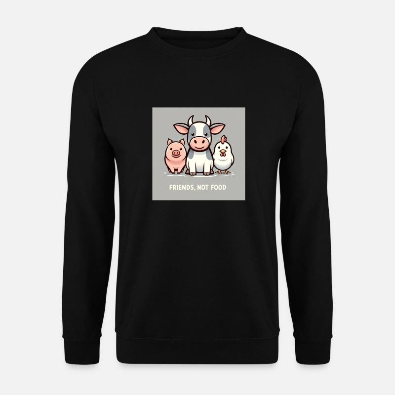 Friends not Food - Unisex Pullover - Schwarz