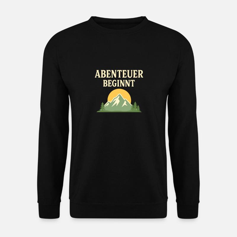 Abenteuer beginnt - Unisex Pullover - Schwarz