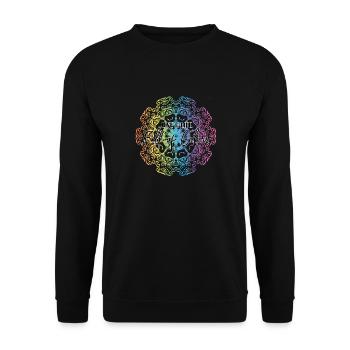 Live a life full of colors - Unisex Sweatshirt - black - Front - Alina (178cm) & Michal (187cm)
