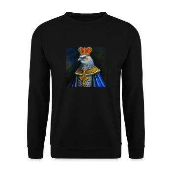 Eagle in the crown - Unisex Sweatshirt - black - Front - Alina (178cm) & Michal (187cm)