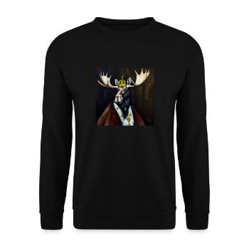 Orignal dans la couronne - Sweat-shirt Unisexe - noir - Devant - Alina (178cm) & Michal (187cm)