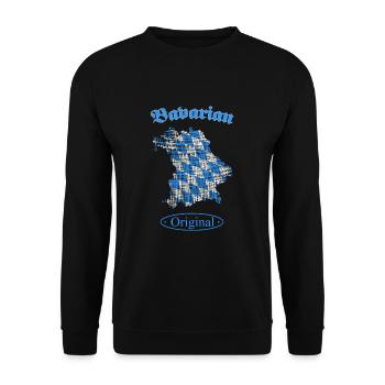 Bavarian Original Bayern - Unisex Pullover - Schwarz - Vorne - Alina (178cm) & Michal (187cm)