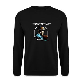 Procrastinator - Unisex Sweatshirt - black - Front - Alina (178cm) & Michal (187cm)