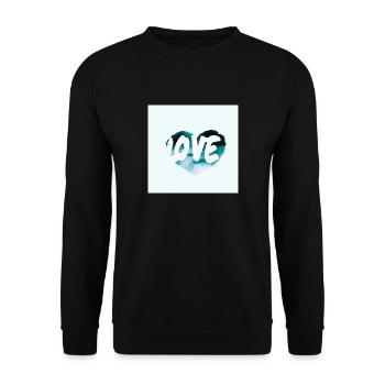 Love Liebe - Unisex Pullover - Schwarz - Vorne - Alina (178cm) & Michal (187cm)