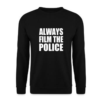 Always film the police - Sweat-shirt Unisexe - noir - Devant - Alina (178cm) & Michal (187cm)