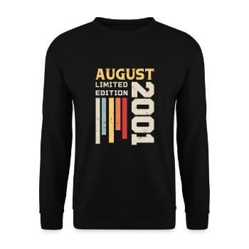 August 2001 - Birthday Gift August 2001 August - Unisex Sweatshirt - black - Front - Alina (178cm) & Michal (187cm)