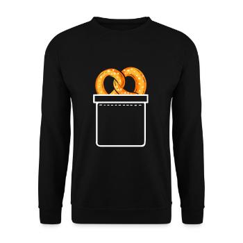 pretzel - Unisex Sweatshirt - black - Front - Alina (178cm) & Michal (187cm)