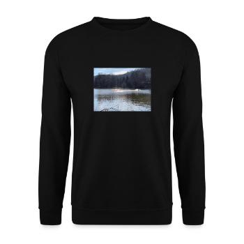 wasser nature - Unisex Pullover - Schwarz - Vorne - Alina (178cm) & Michal (187cm)