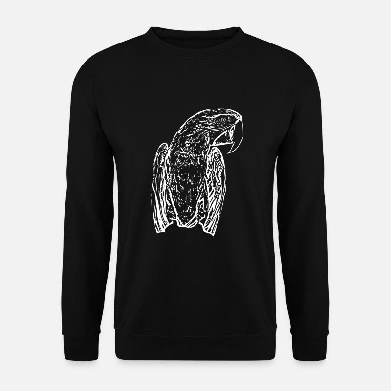 Parrots Bird White - Unisex Sweatshirt - black