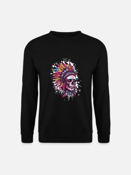 Indian Skull - Unisex Sweatshirt - black