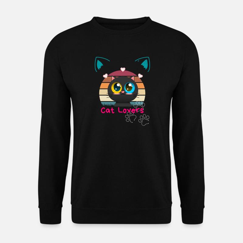 "Katzenliebhaber" - Unisex Pullover - Schwarz