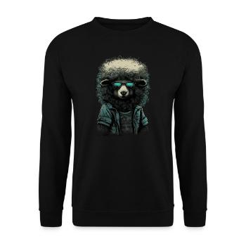 Hippie Sheep - Unisex Sweatshirt - black - Front - Alina (178cm) & Michal (187cm)