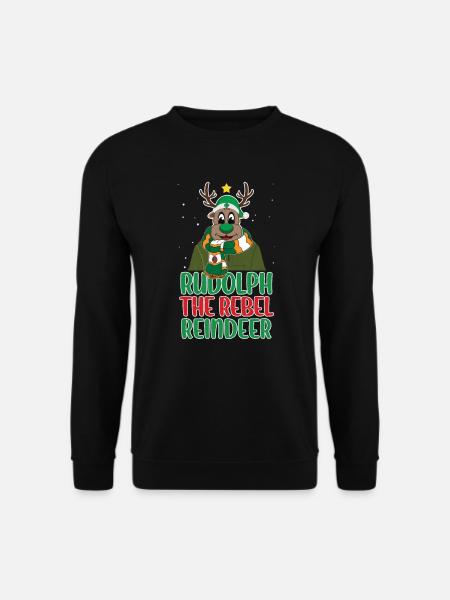 Rudolf The Rebel Reindeer - Unisex Sweatshirt - black