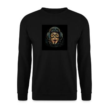 Rave On - Unisex Sweatshirt - black - Front - Alina (178cm) & Michal (187cm)