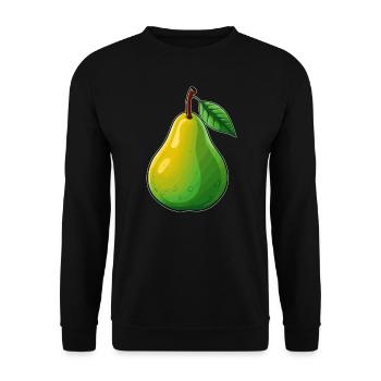 A pear - Unisex Sweatshirt - black - Front - Alina (178cm) & Michal (187cm)