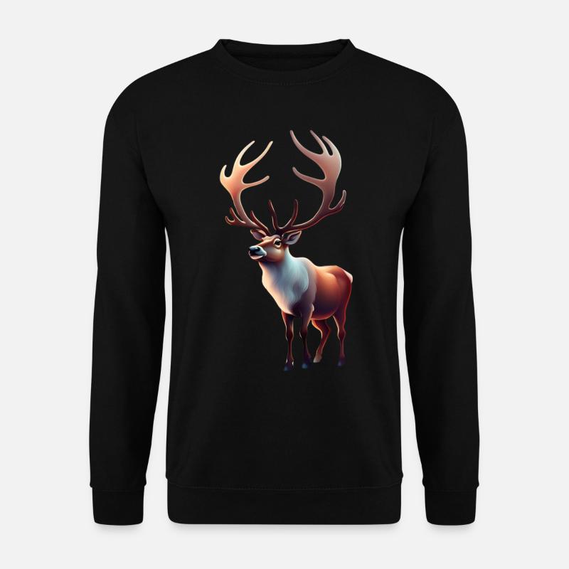 Weihnachtsmann Rentier - Unisex Pullover - Schwarz