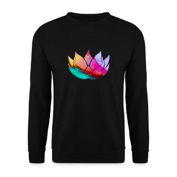 Lotusblume - Unisex Pullover - Schwarz - Vorne - Alina (178cm) & Michal (187cm)