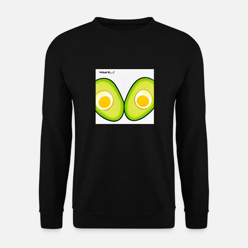 Avocado mit Ei - Unisex Pullover - Schwarz