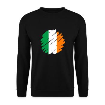 Ireland Flag Vintage Irish Flag Dublin - Unisex Sweatshirt - black - Front - Alina (178cm) & Michal (187cm)