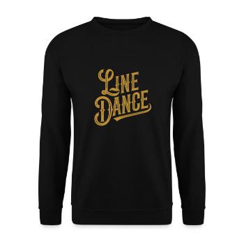 Line Dance mein Hobby - meine Passion - mein Ding - Unisex Pullover - Schwarz - Vorne - Alina (178cm) & Michal (187cm)