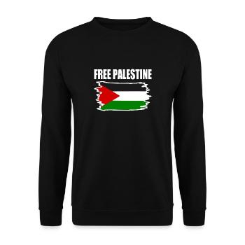 Free palestine - Unisex Sweatshirt - black - Front - Alina (178cm) & Michal (187cm)