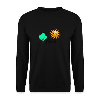 Paul - Unisex Sweatshirt - black - Front - Alina (178cm) & Michal (187cm)