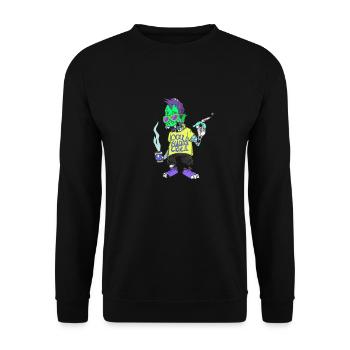 Cooler Zombie - Unisex Pullover - Schwarz - Vorne - Alina (178cm) & Michal (187cm)