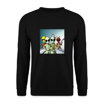Retro Alien Band - Sweat-shirt Unisexe - noir - Devant - Alina (178cm) & Michal (187cm)