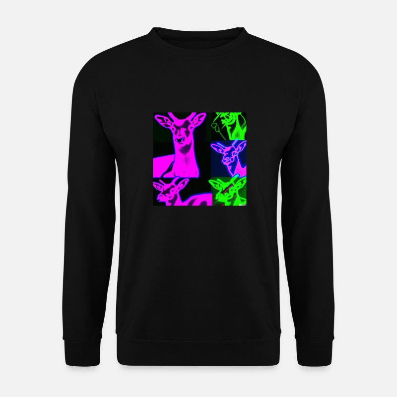 Neon Reh - Unisex Pullover - Schwarz