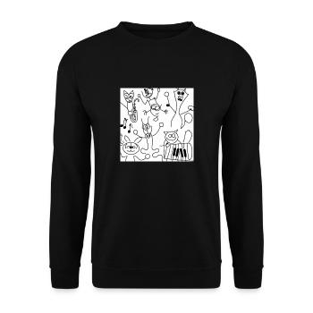 Kunst - Unisex Pullover - Schwarz - Vorne - Alina (178cm) & Michal (187cm)