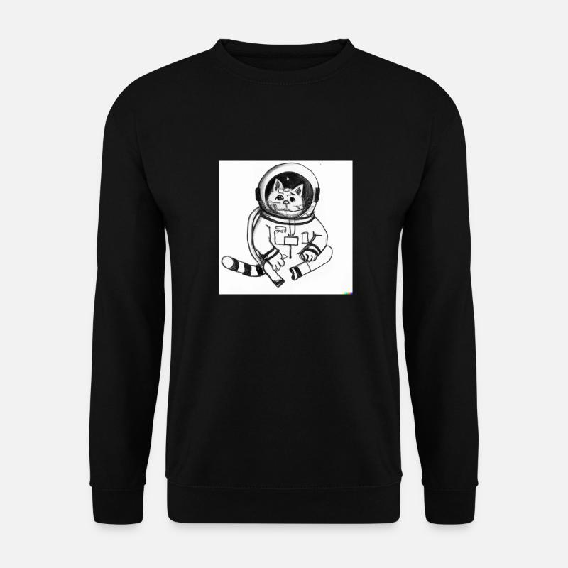 Astronauten Katze - Unisex Pullover - Schwarz